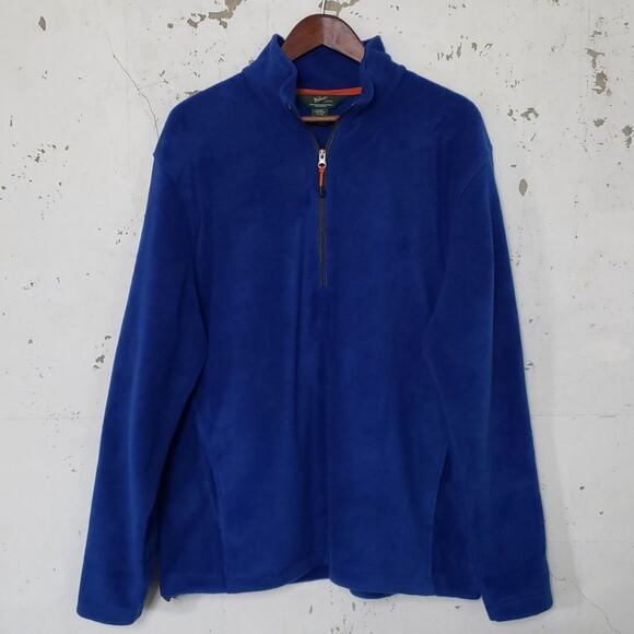 Woolrich Men's VINTAGE Preppy Fleece Jacket XL Outdoor Pull Over Quarter Zip - Picture 1 of 11